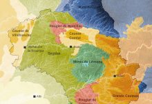 Carte des entités paysagères de l'Aveyron
